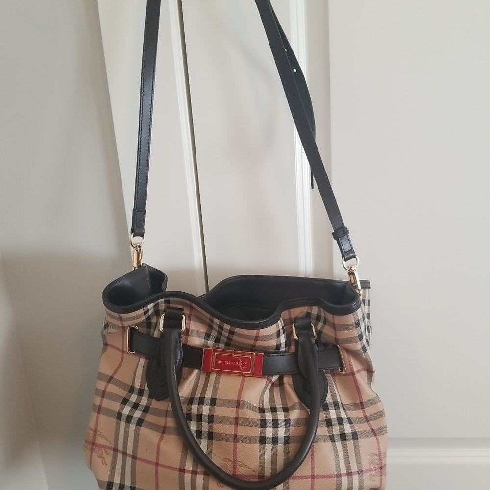Burberry Haymarket tote